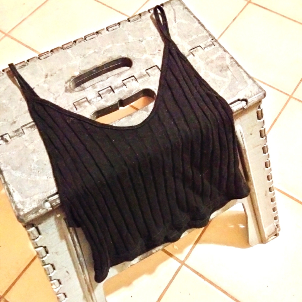 nwt Shein black crop top medium 6-8